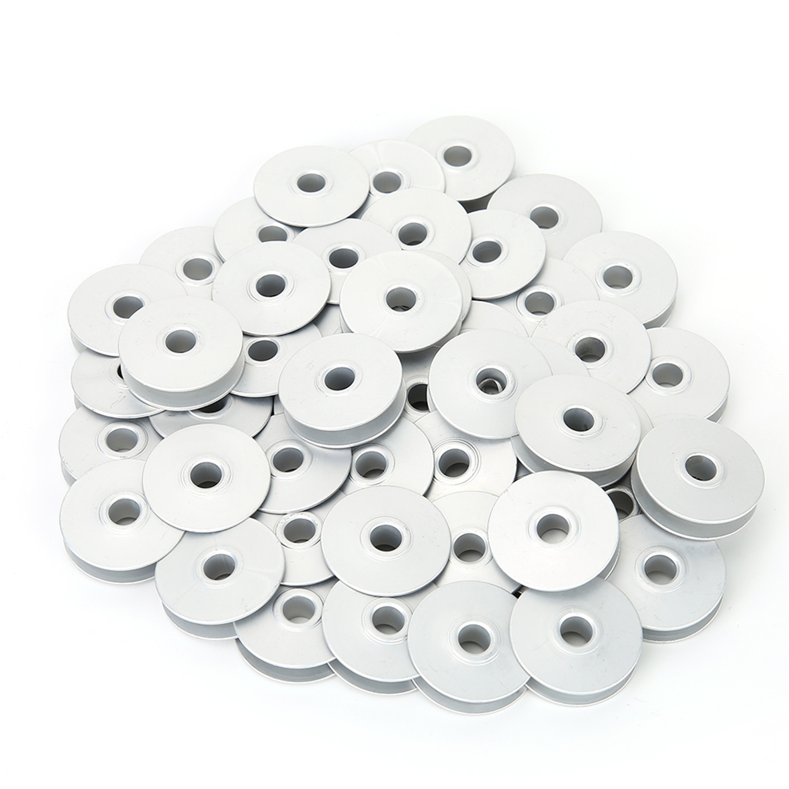 50pcs Aluminum Bobbins Empty Spool For Buttonhole Sewing Machine Accessori KRI✈️