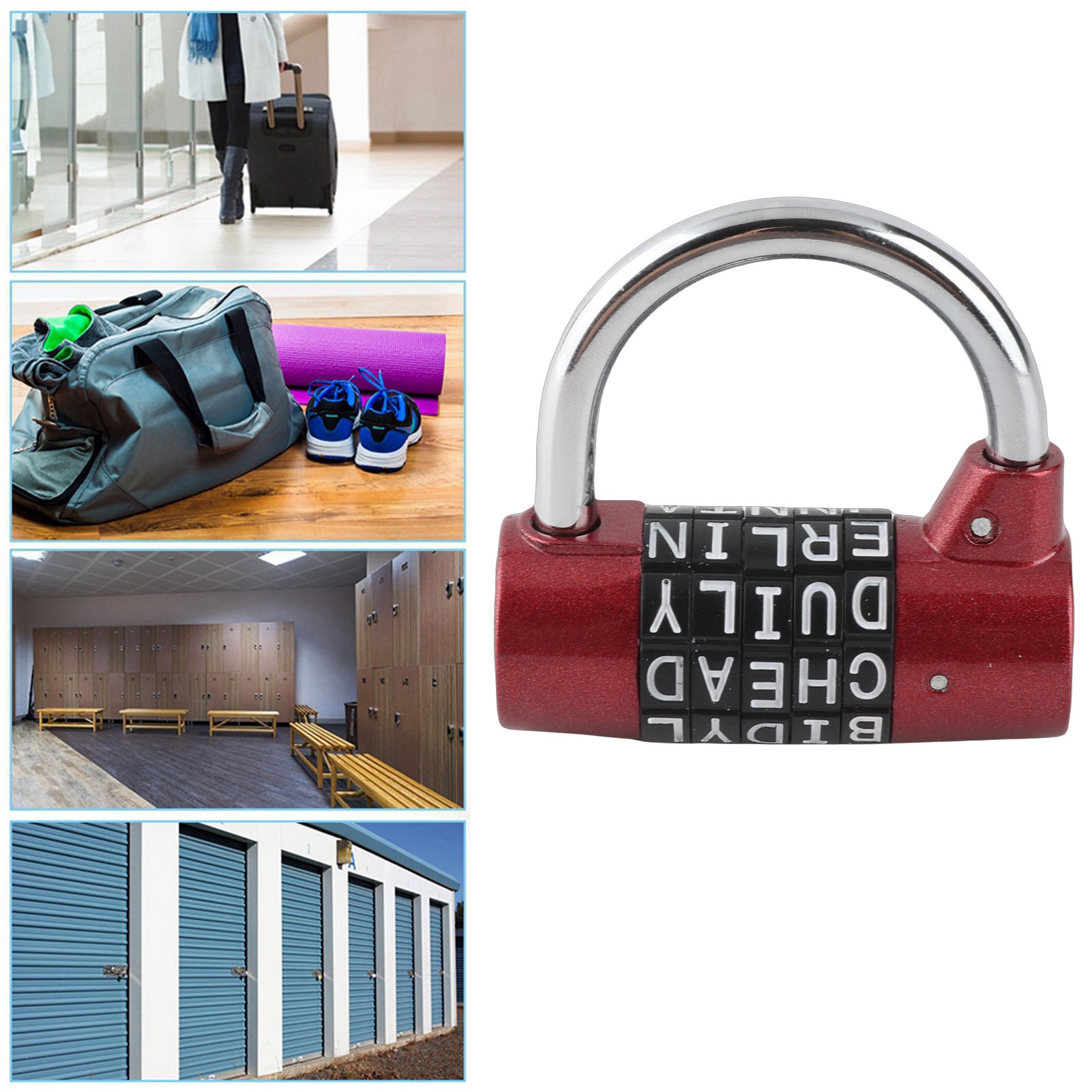 5 Dial Digit Code Combination Padlock Travel Suitcase Gym Locker Security KRI✈️