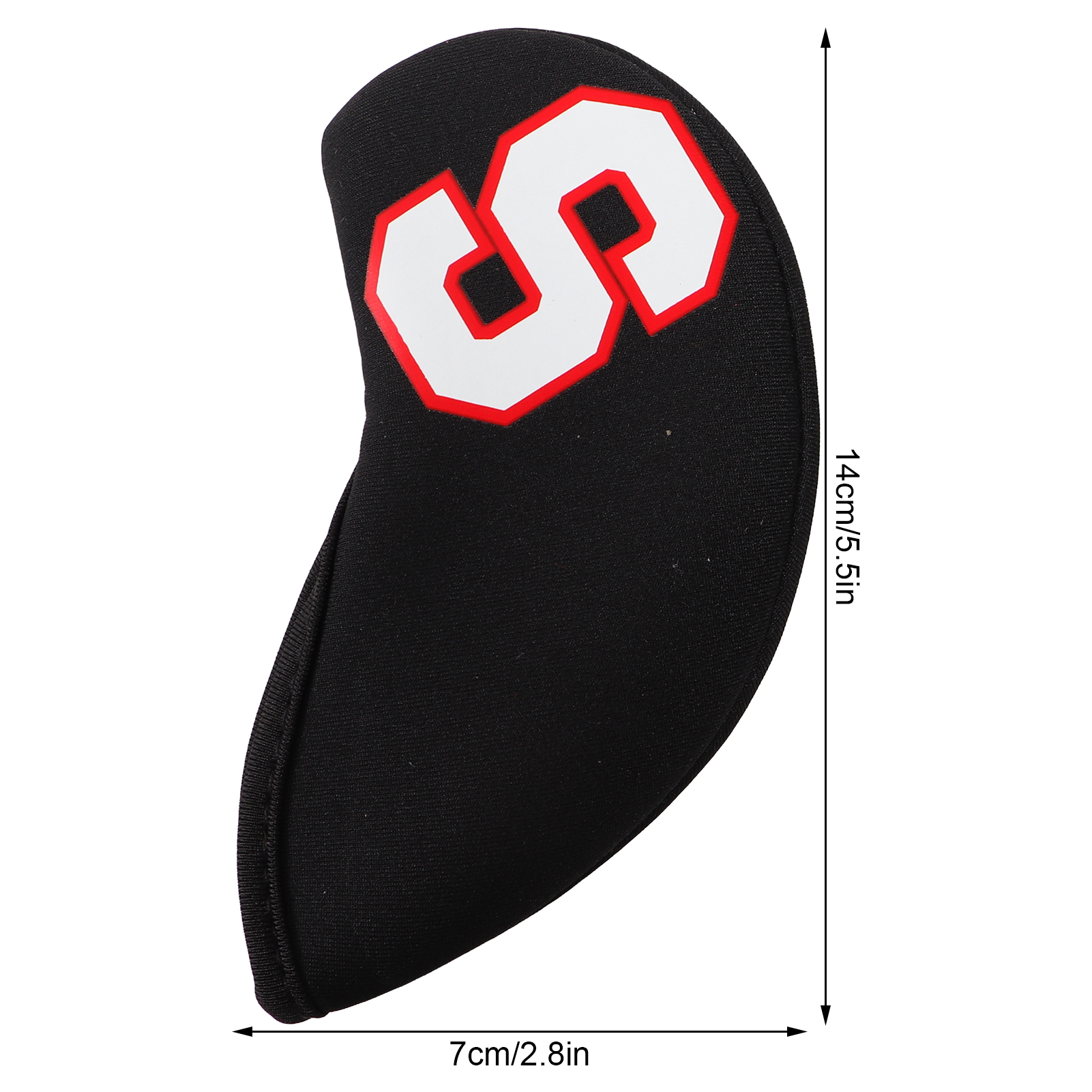 10Pcs Number Golfer Iron Head Cover Set Neoprene Golfing Club Iron Cover(Black)z