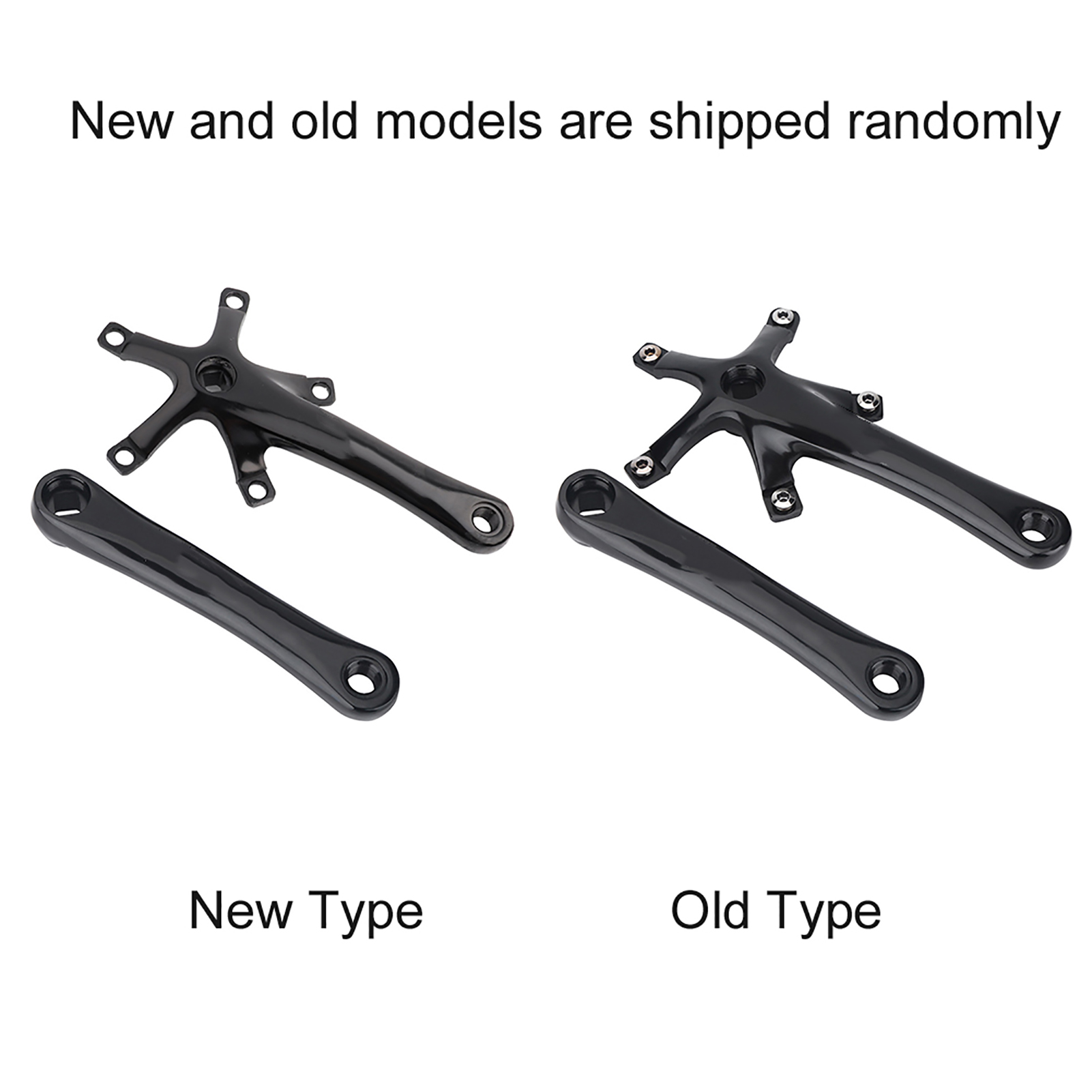1Pair 170MM Mountain Road Bike Alloy Single Crankset Repair Parts (Black) KRI✈️