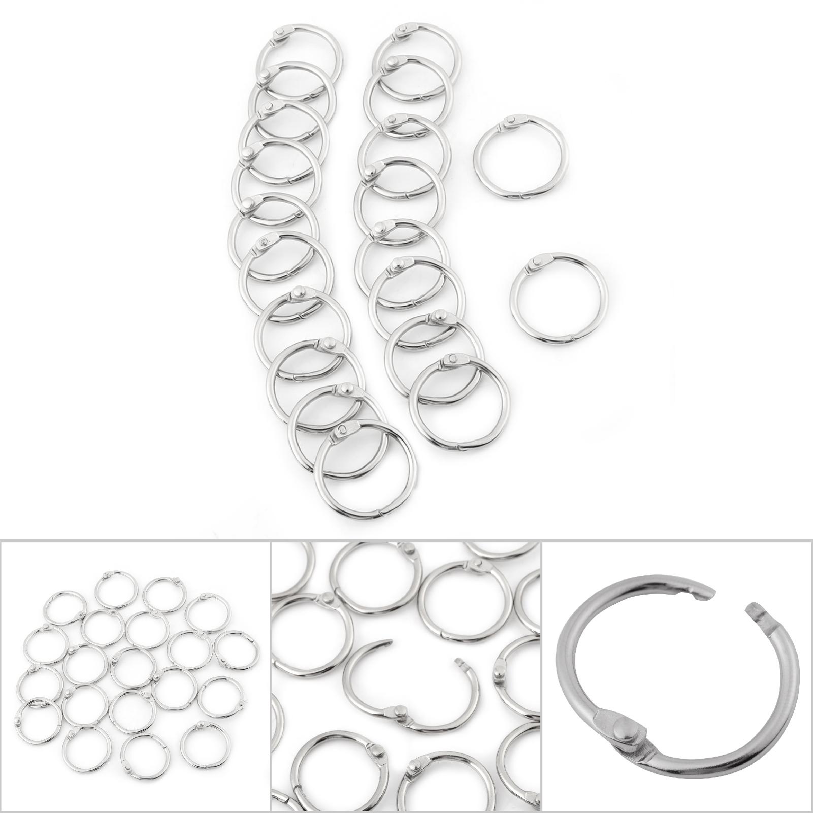 20PCS Metal Hinged Ring Book Split Key Rings Album Scrapbook Loose KRI✈️