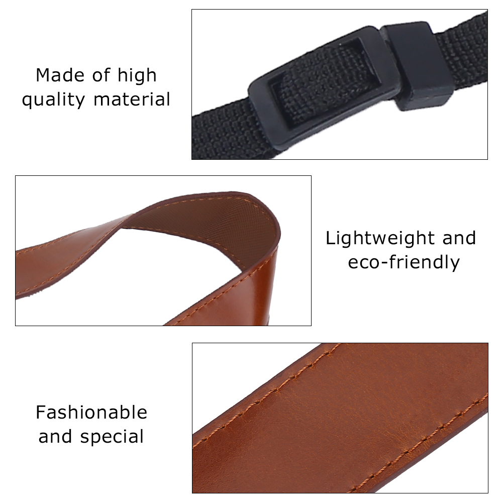 Universal Adjustable PU Leather Camera Shoulder Neck Strap Belt Photograph KRI✈️