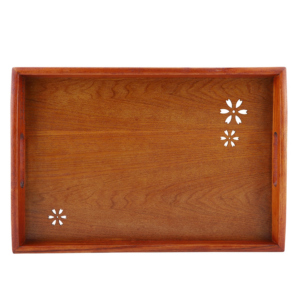 Light Rectangular Solid Wood Tea Tray Coffee Fruit Food Se KRI✈️