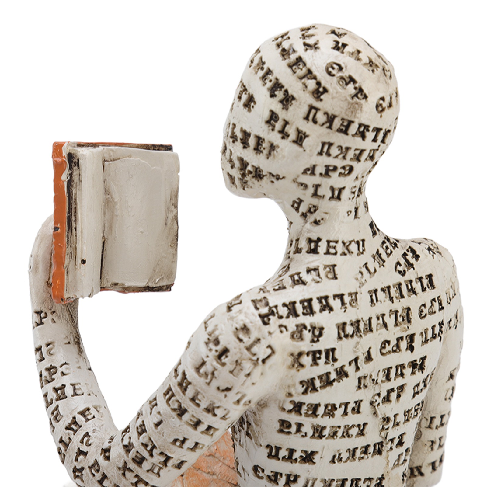 Hot Resin Reading Woman Figurine Innovative Lady Reading Pulp Molding Bookshelf