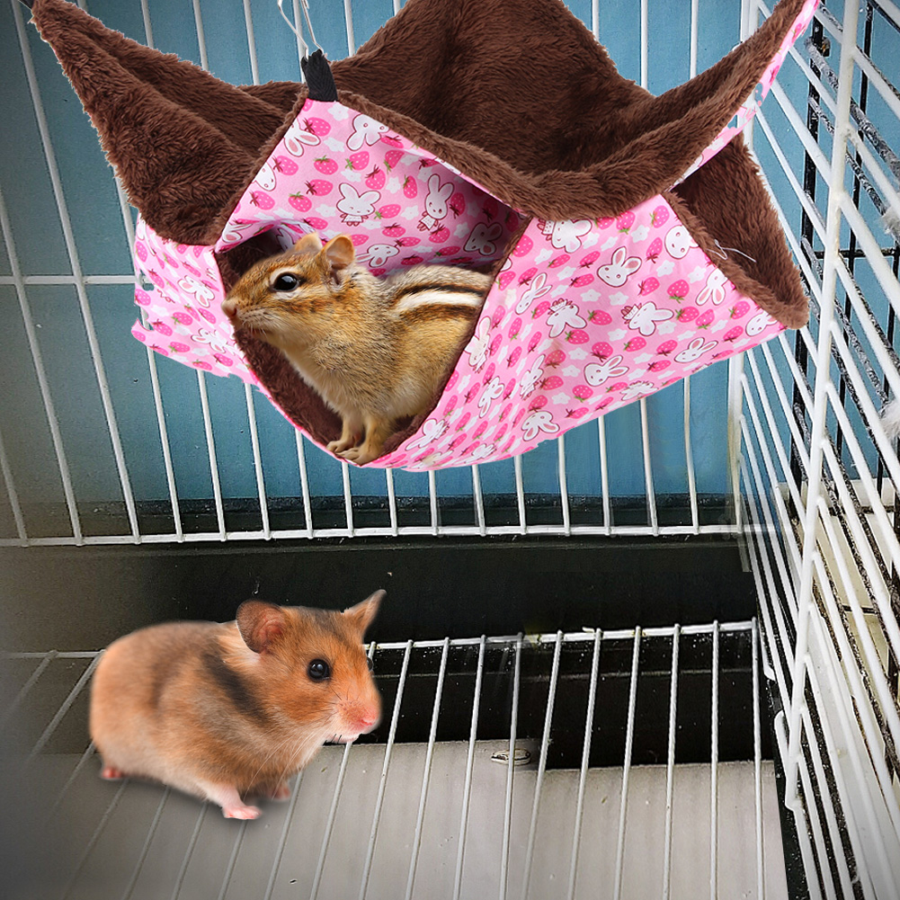 Pink Rabbit Double Layer Interlayer Warm Hammock Hanging Bed House Sleeping B UK