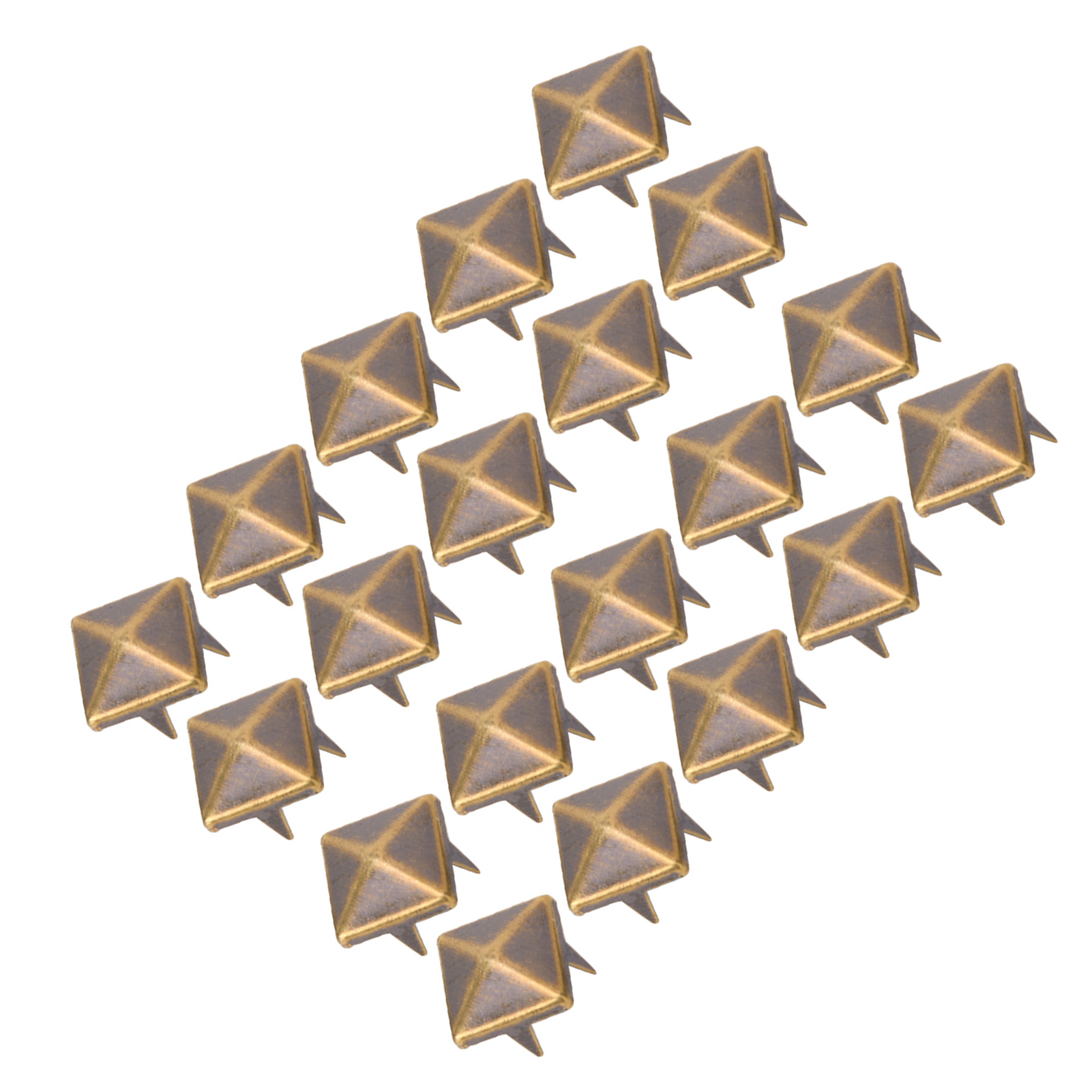 100Pcs 9MM Brass Copper Square Rivets Apparel Shoes Bag Accessories For Leath UK
