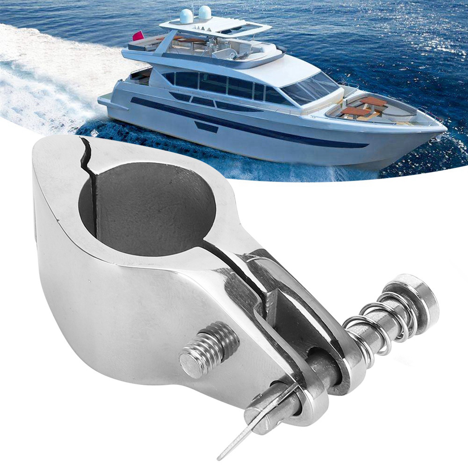 2pcs Steel Boat Hinged Upper Jaw Slide Marine Hardware Fittings Tip Style2 KRI✈️