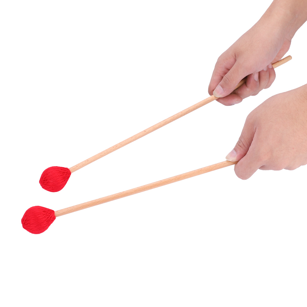 1 Pair Yarn Head Keyboard Marimba Mallets With Smooth Handles For Intermed KRI✈️