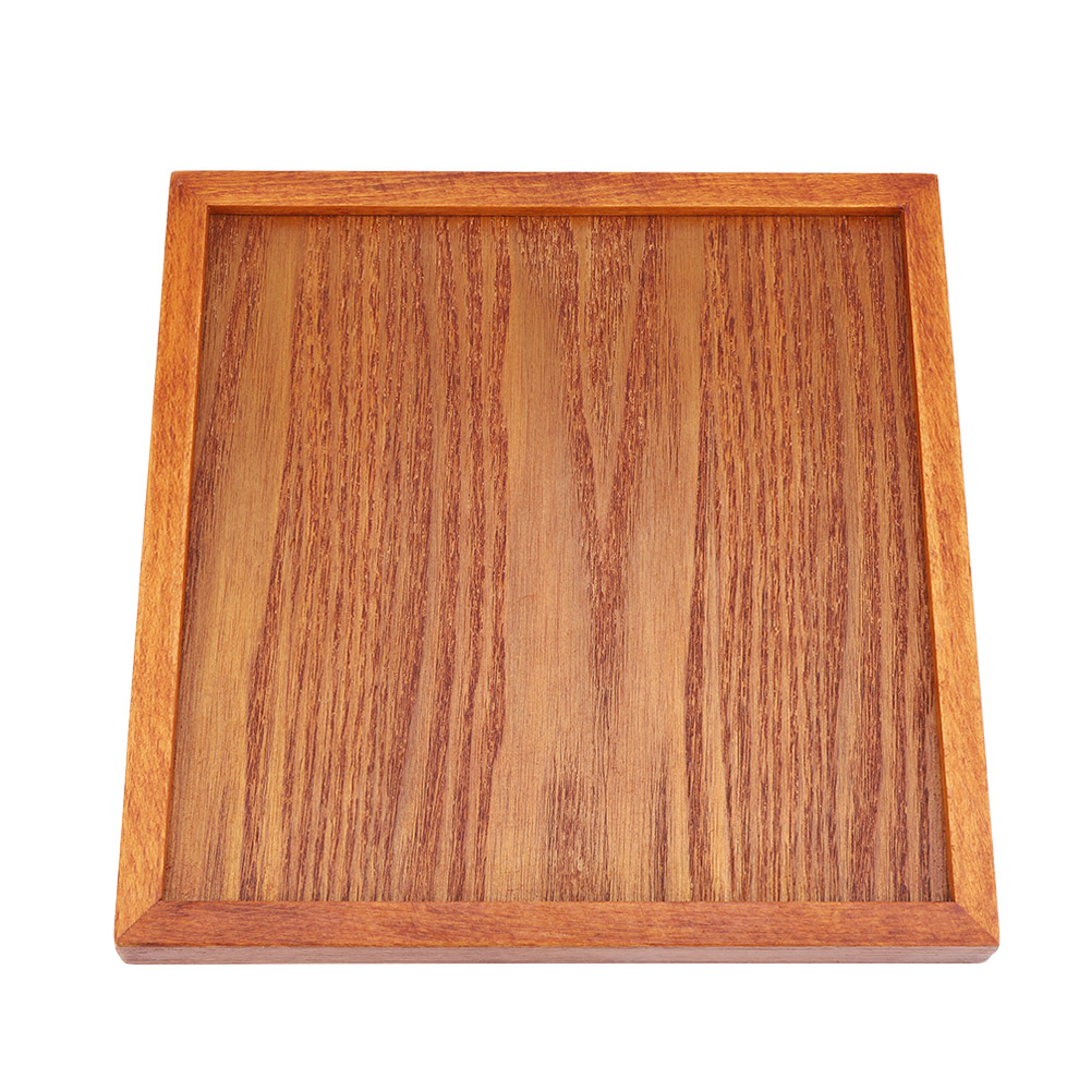 Square Solid Wood Tea Tray Coffee Sushi Snacks Serving Plate For Cafe Rest KRI✈️