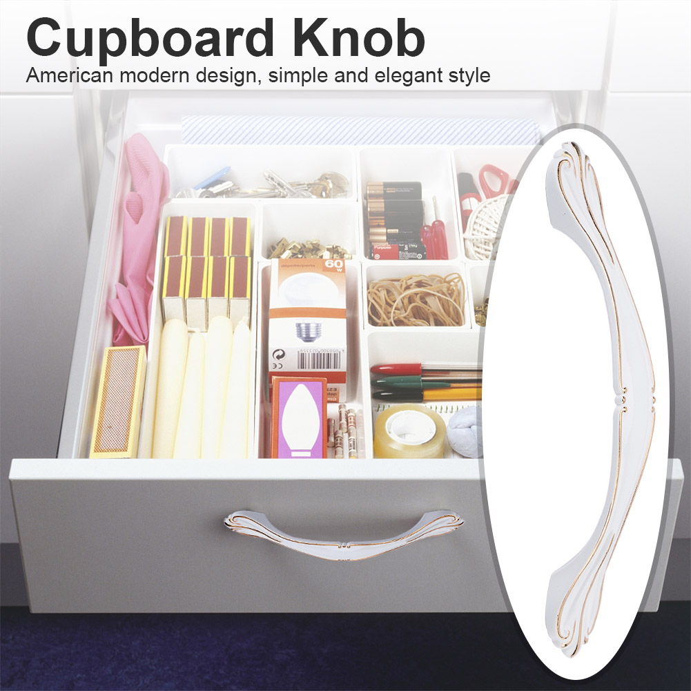 White Cabinet Closet Handles Cupboard Drawer Knobs Furniture Accessory (Ho KRI✈️