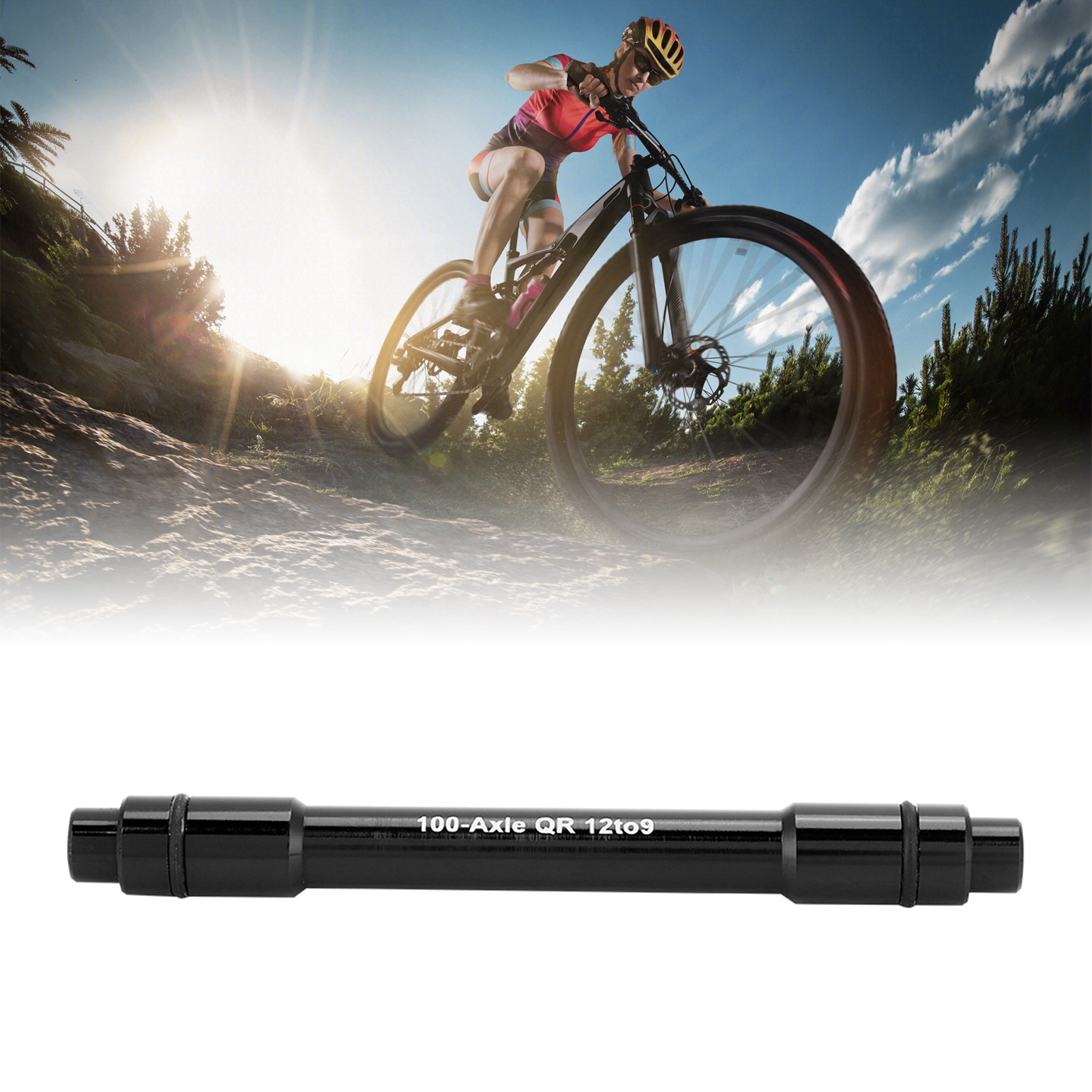 Bicycle Bike Thru Axle Hub Adapter 12mm To 9mm Quick Release Skewer Black KRI✈️