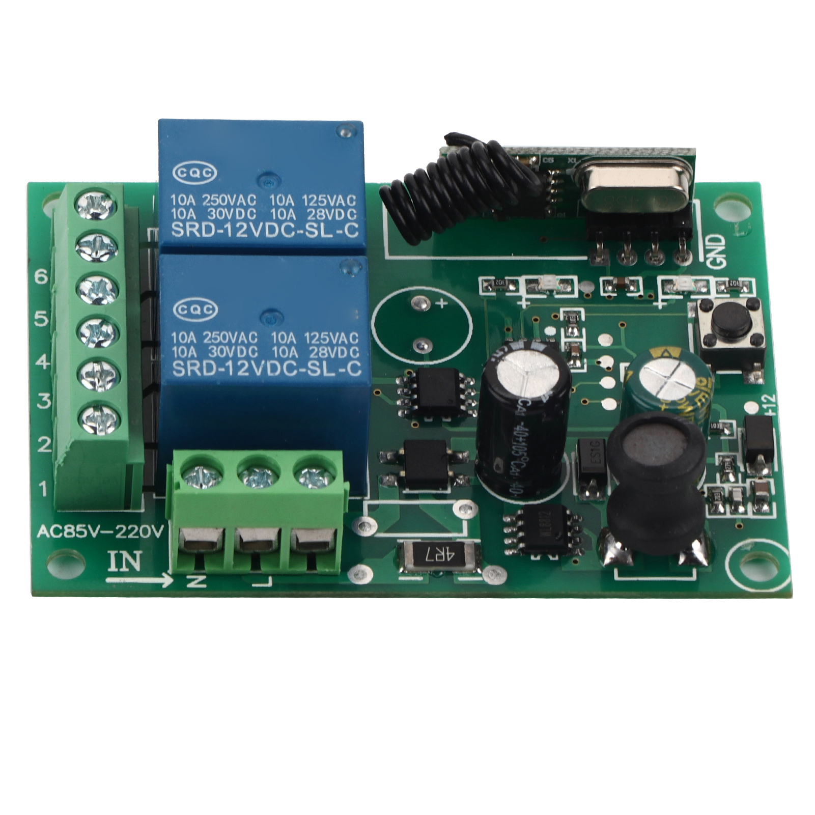 AC85V-AC220V 433MHz Wireless FR Remote Control Switch Receiver Relay Switc KRI✈️