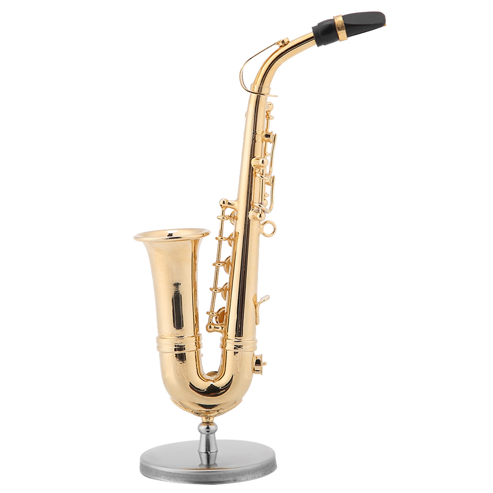 Miniature Alto Saxophone Replica With Stand And Case Gold Plated Instrumen KRI✈️