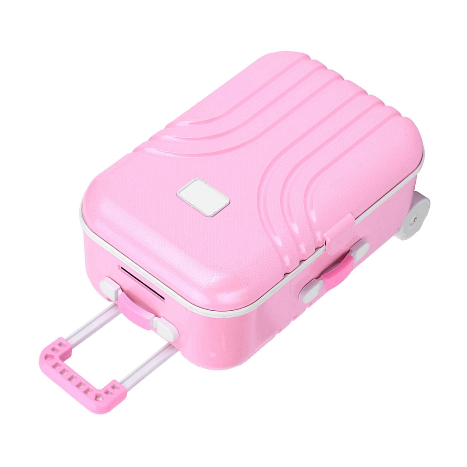 Baby Suitcase Toy Cute Plastic Rolling Suitcase Mini Luggage Box (Pink) KRI✈️
