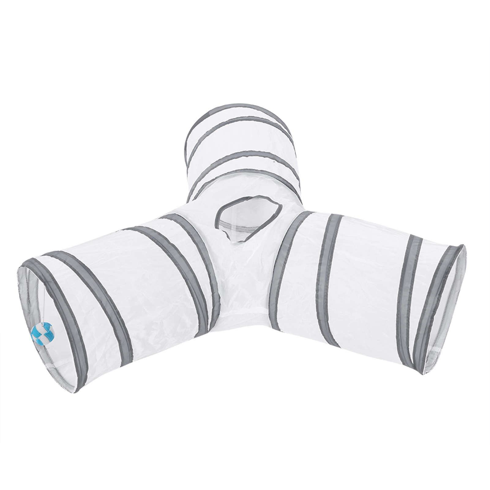 Foldable 3 Way Cat Play Tunnel Toy Indoor Outdoor Pet Interactive Training KRI✈️