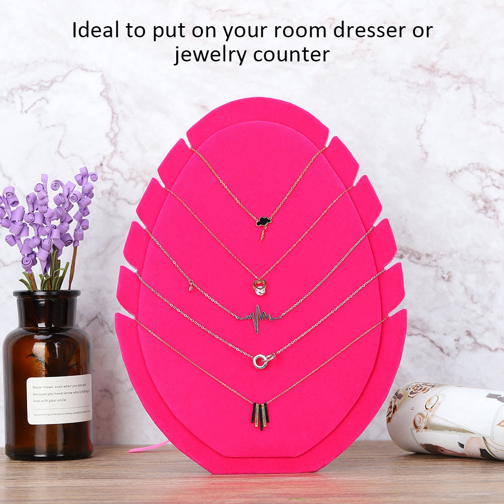 Velvet Necklace Holder Jewelry Pendant Chain Display Organizer Rack (Rose KRI✈️