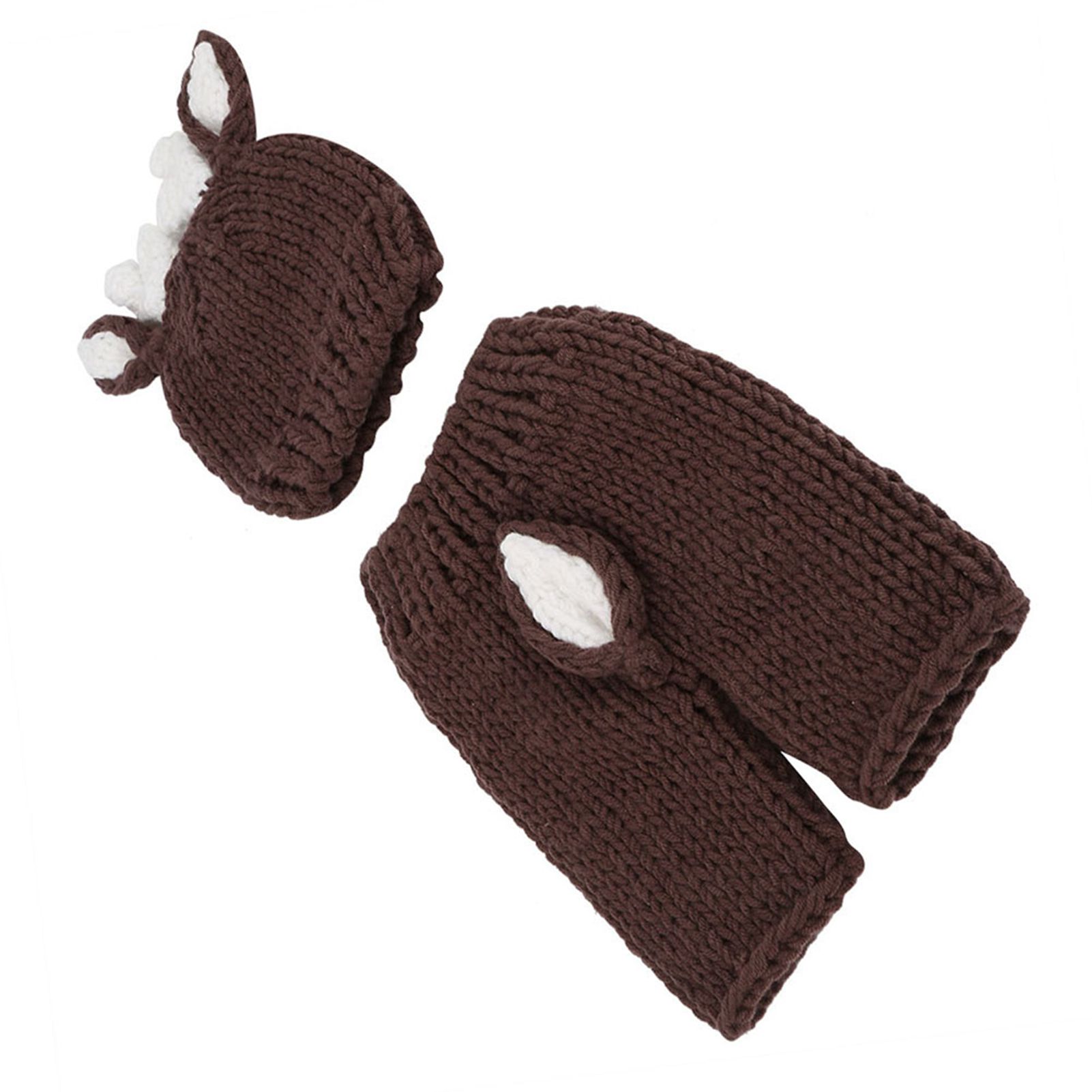Cute Newborn Baby Photo Props Crochet Deer Hat Bodysuit Photography Props KRI✈️