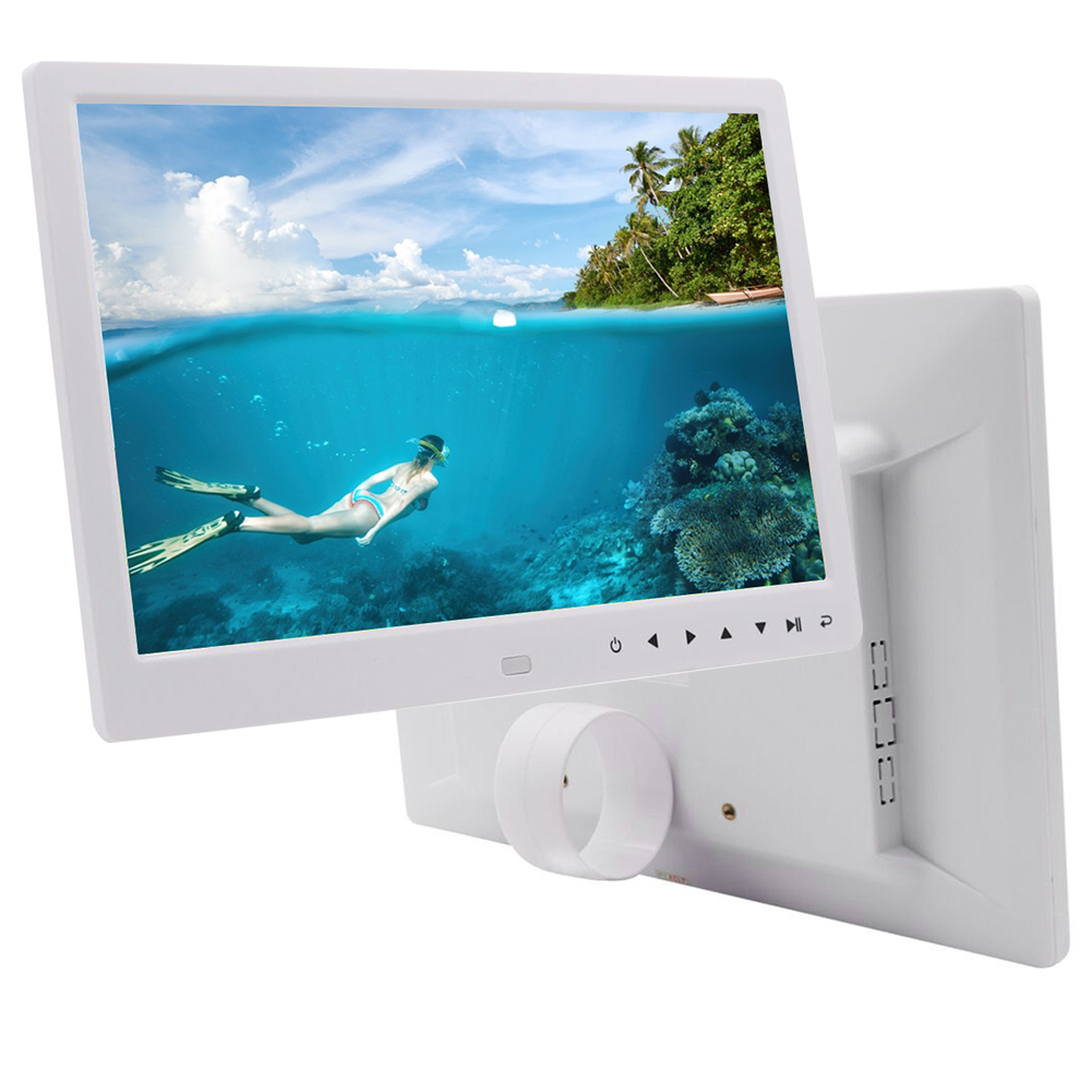 12'' Portable HD Digital Photo Frame Clock Movie Player Album With Remote KRI✈️