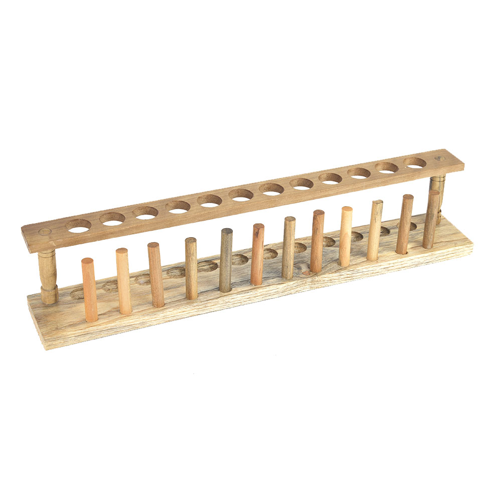 Durable And Strong Wooden 6/8/10/12 Hole Test Tube Stand Chemical Laborato KRI✈️
