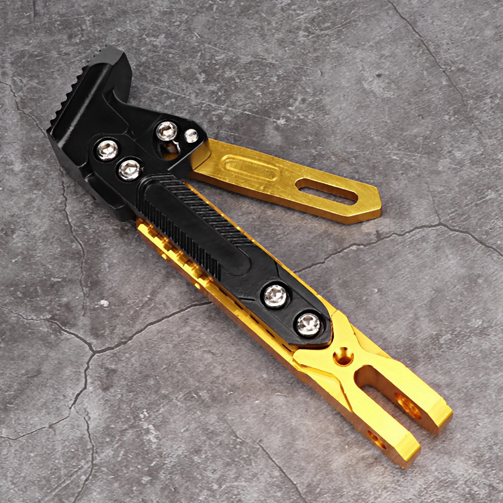 Motorcycle Aluminum Alloy Adjustable Kickstand Foot Side Stand Tripod Hold KRI✈️