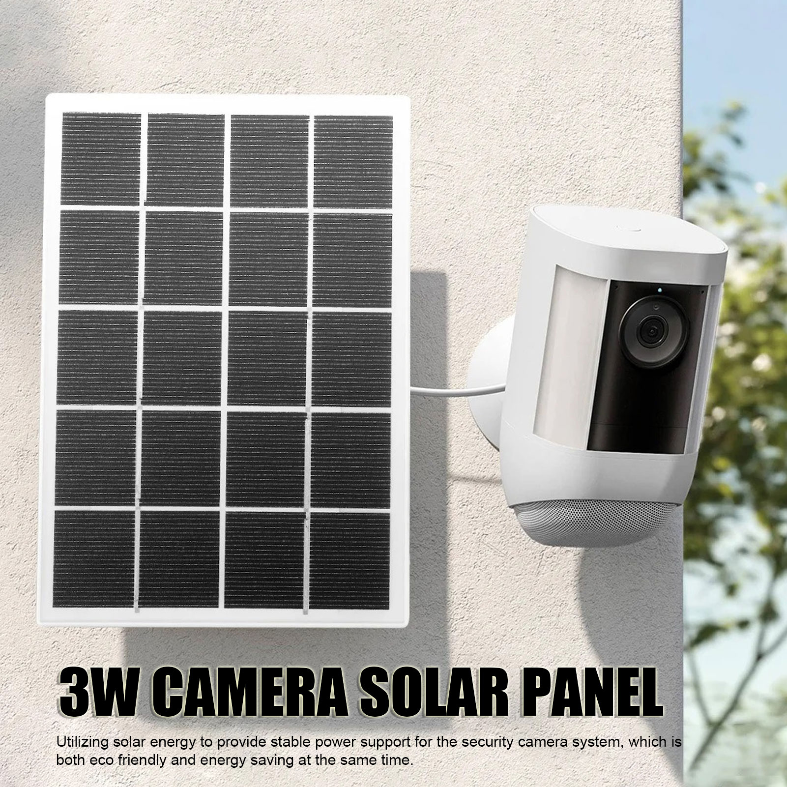Camera Solar Charging Panel 3W Camera Solar Panel Charger For Emergency Light