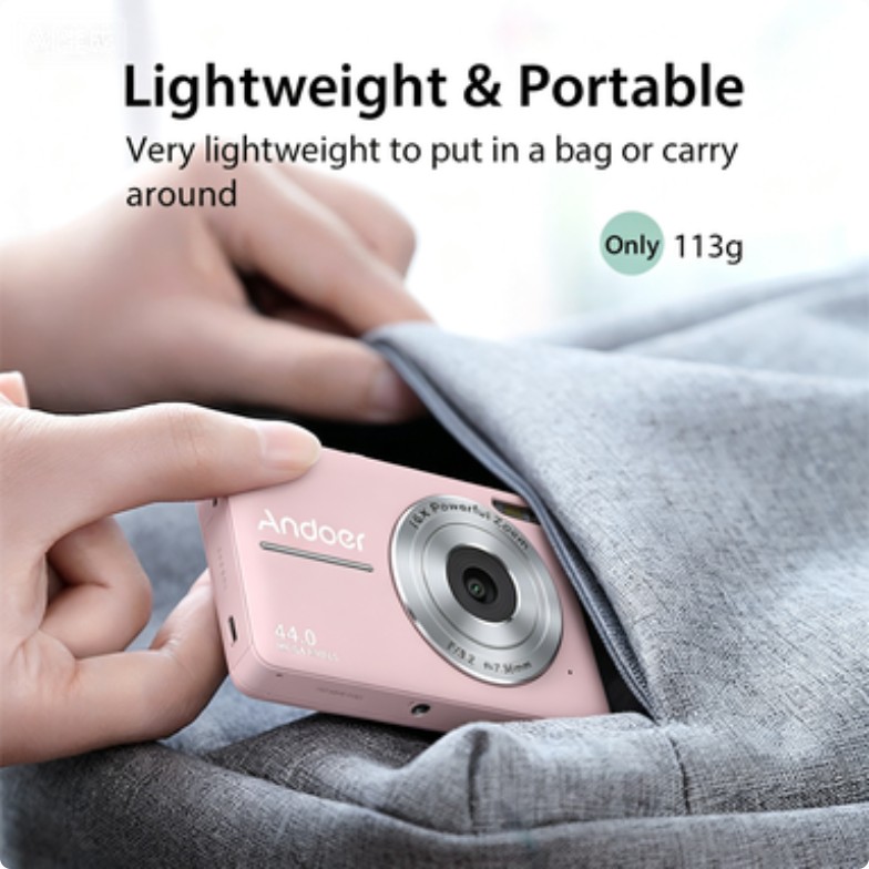 Andoer 44MP Digital Camera 1080P Video 16X Zoom 2.5