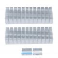 2x Aluminium Kühlkörper Kühlermodul Geschlitzt Wärmestrahler Board 120x40x20mm - Afbeelding 15 van 20