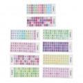 Neu 2pcs Tastatur Aufkleber Bunte Englische Sprache Staubdichte Wasserdichte - Bild 14 von 27