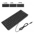 78 Tasten Sprache Ultra Thin Keyboard Splash Proof USB Wired Compact Keyboa UK - Bild 14 von 22