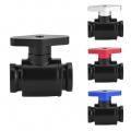 Neu G1/4'' Innengewinde Schwarz Wasser Kugelhahn Für Computer Wasserkühlung - Bild 3 von 6