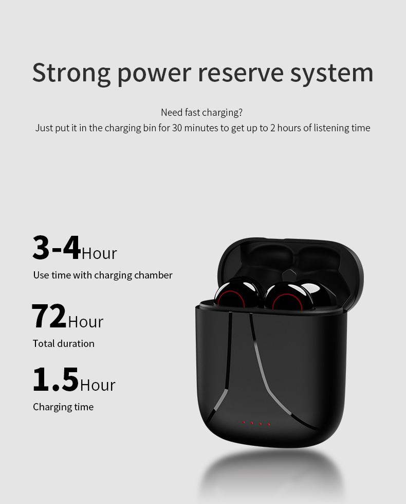 ` Earbuds 5.0 BT Kopfhörer Ultra Lange Standby-Headset Semi Style - Zdjęcie 2 z 24