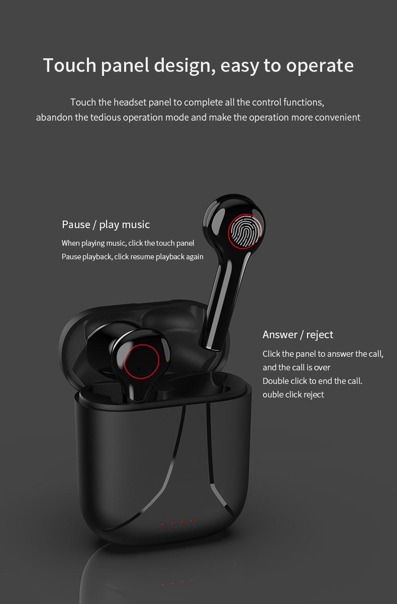 ` Earbuds 5.0 BT Kopfhörer Ultra Lange Standby-Headset Semi Style - Zdjęcie 8 z 24