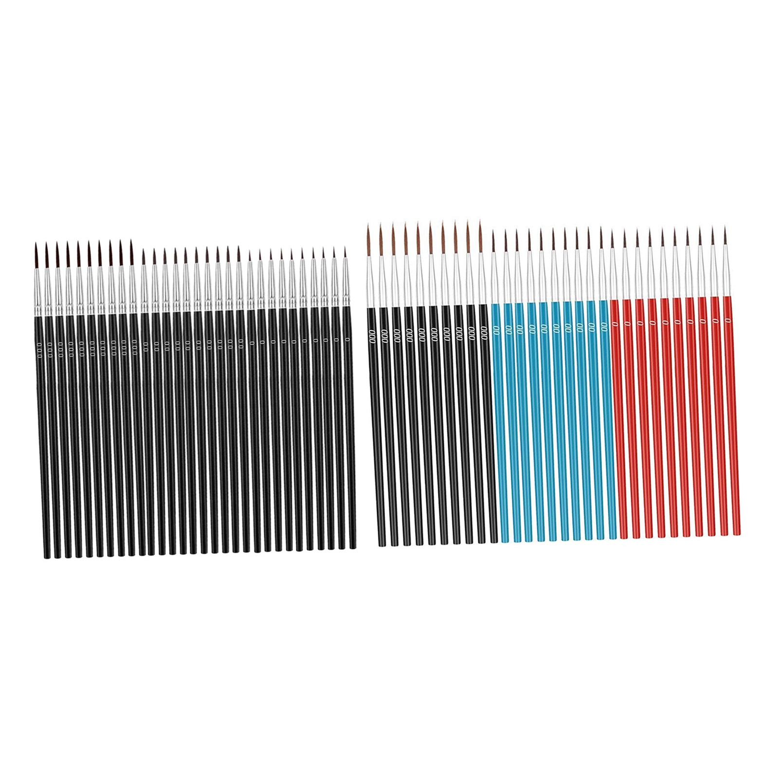 30x Tiny Detail Painting Brush Set Wooden Handle Nylon Bristles 3 Sizes Miniatur - Bild 15 von 19