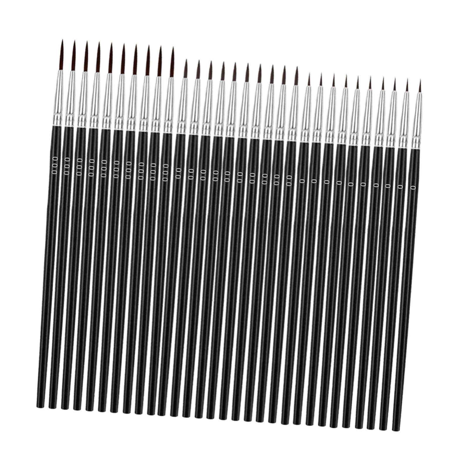 30x Tiny Detail Painting Brush Set Wooden Handle Nylon Bristles 3 Sizes Miniatur - Bild 14 von 19