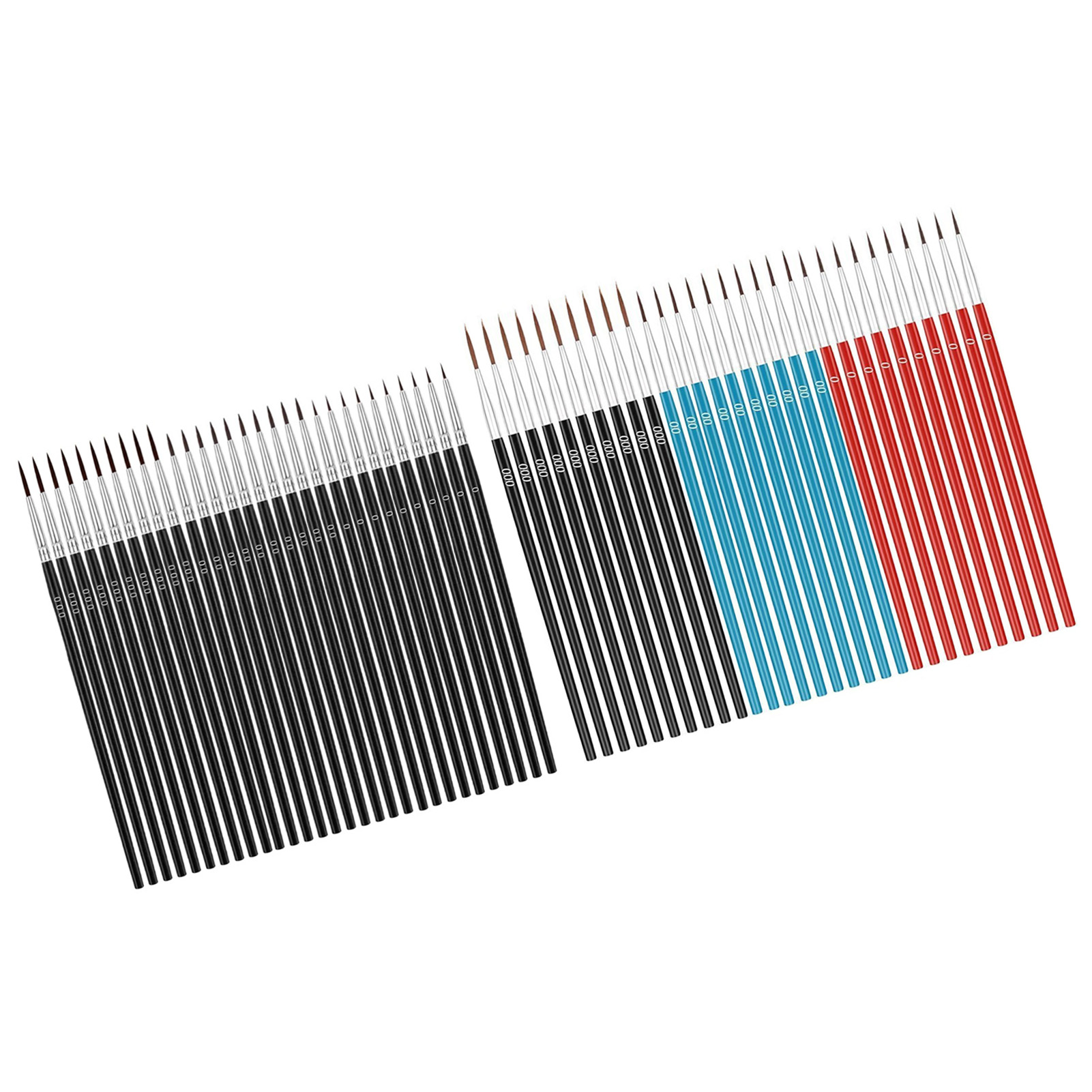 30x Tiny Detail Painting Brush Set Wooden Handle Nylon Bristles 3 Sizes Miniatur - Bild 17 von 19