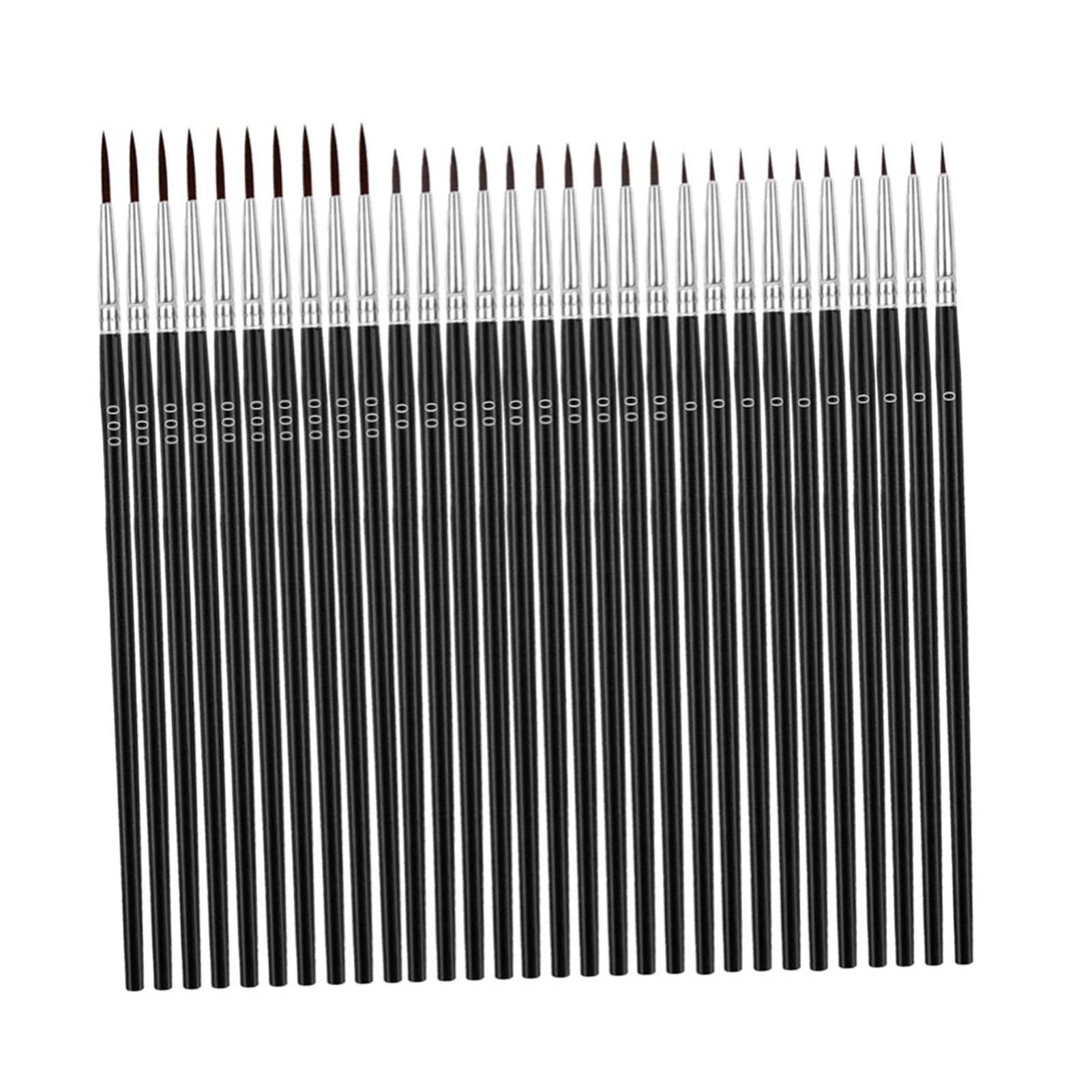 30x Tiny Detail Painting Brush Set Wooden Handle Nylon Bristles 3 Sizes Miniatur - Bild 16 von 19