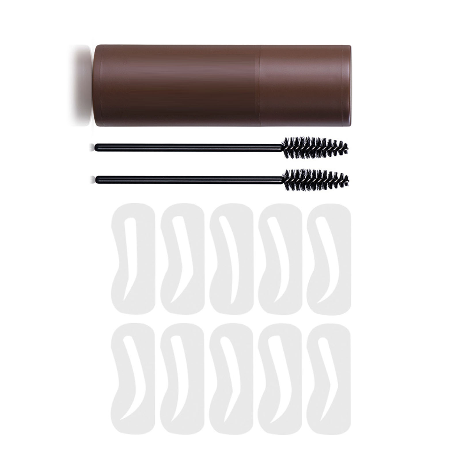 Eyebrow Stamp Kit 10 Stencils 2 Brushes Waterproof Sweatproof Lasting Eyebro LSO - Picture 18 of 21