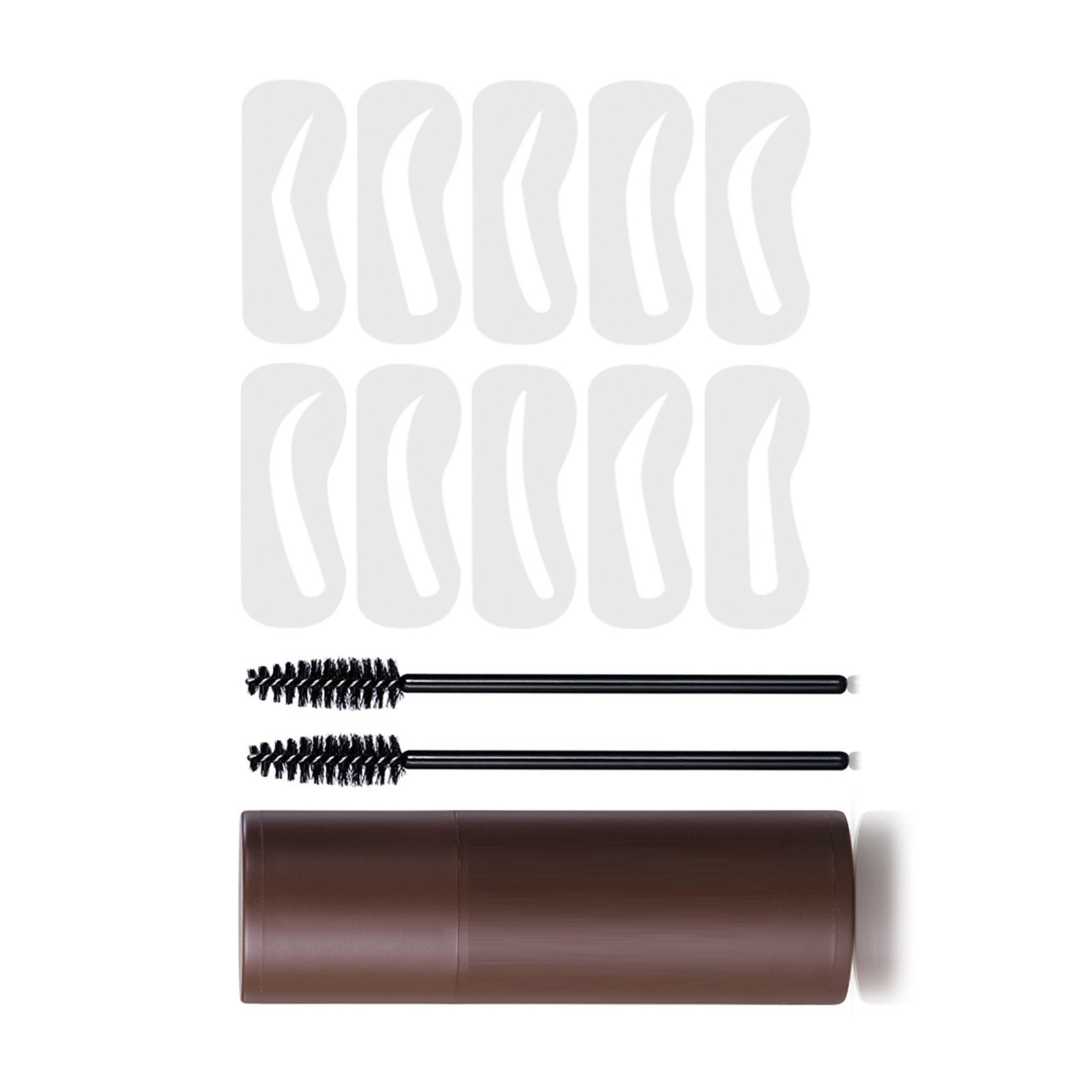 Eyebrow Stamp Kit 10 Stencils 2 Brushes Waterproof Sweatproof Lasting Eyebro LSO - Picture 20 of 21