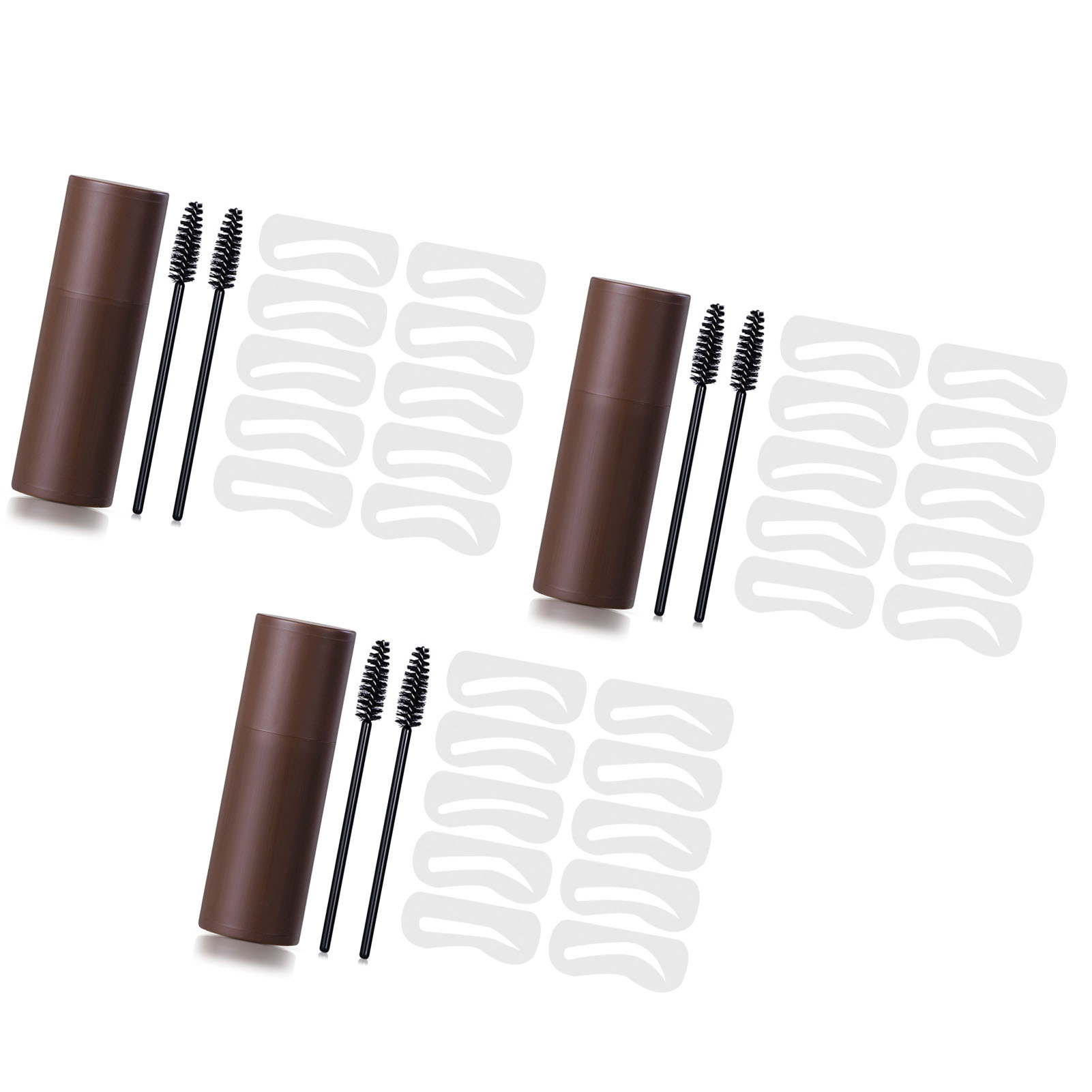 Eyebrow Stamp Kit 10 Stencils 2 Brushes Waterproof Sweatproof Lasting Eyebro LSO - Picture 16 of 21