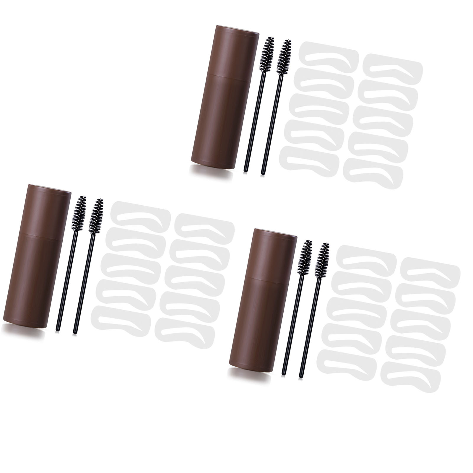 Eyebrow Stamp Kit 10 Stencils 2 Brushes Waterproof Sweatproof Lasting Eyebro LSO - Picture 17 of 21