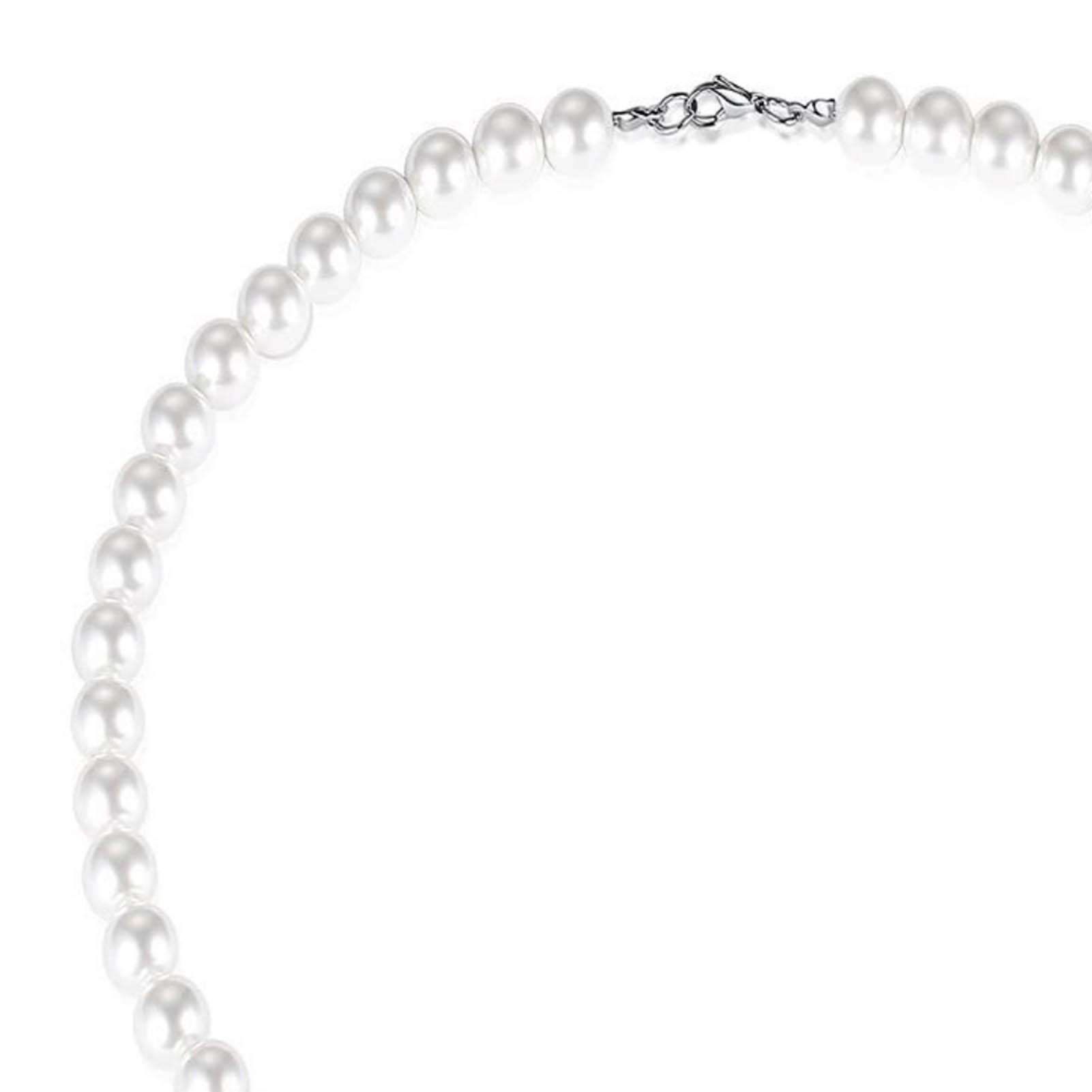 Faux Pearl Necklace Men Women Fashionable Elegant Clavicle Chain Necklace - Picture 8 of 16