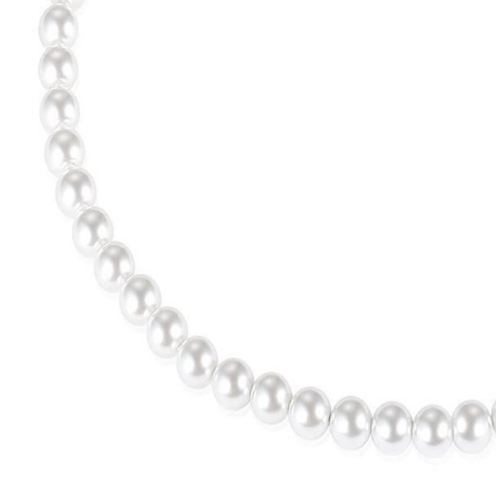 Faux Pearl Necklace Men Women Fashionable Elegant Clavicle Chain Necklace - Picture 13 of 16