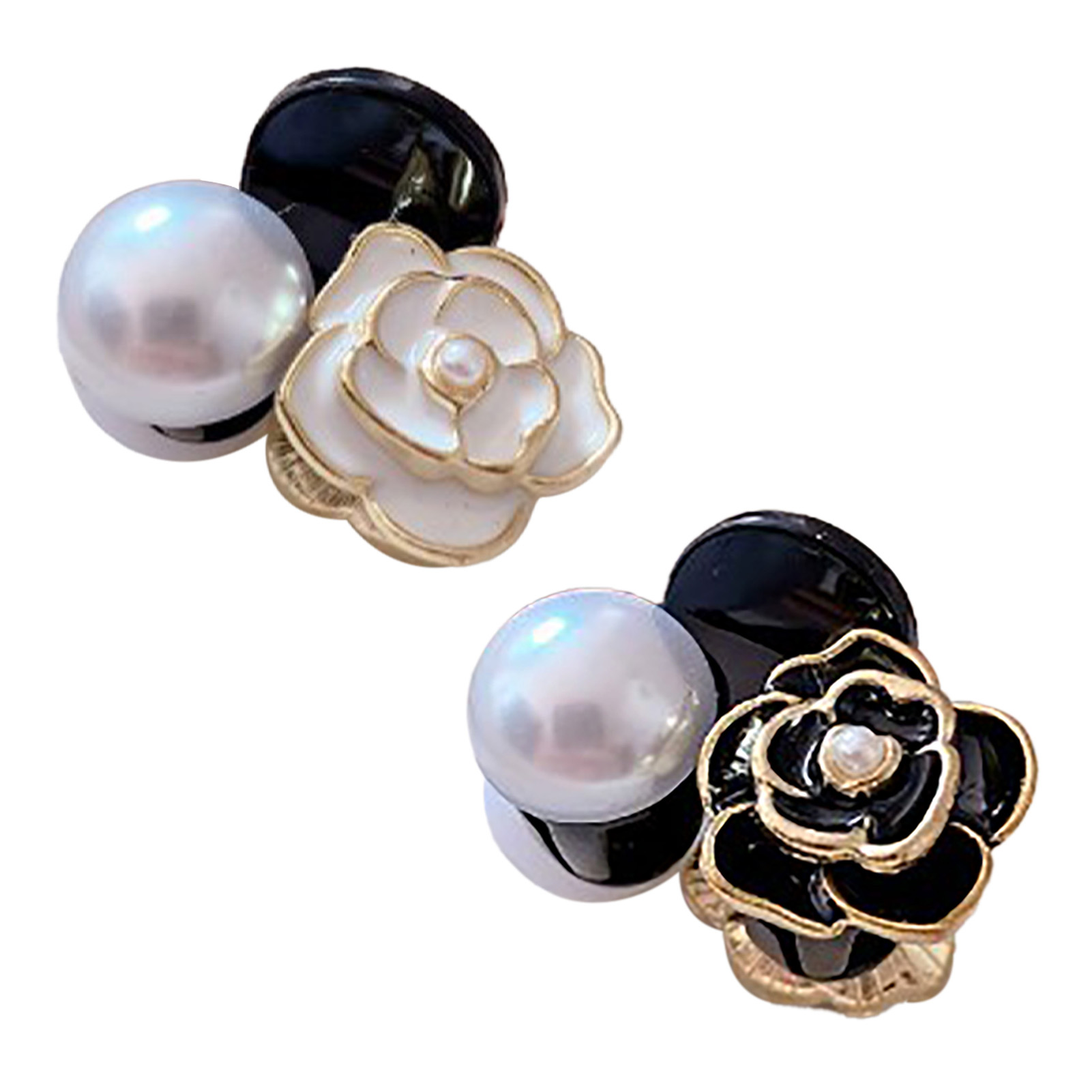 Kamelie Blume Haarkralle Clip einfache Blume künstliche Perle Haarspange für HAO - Bild 16 von 19