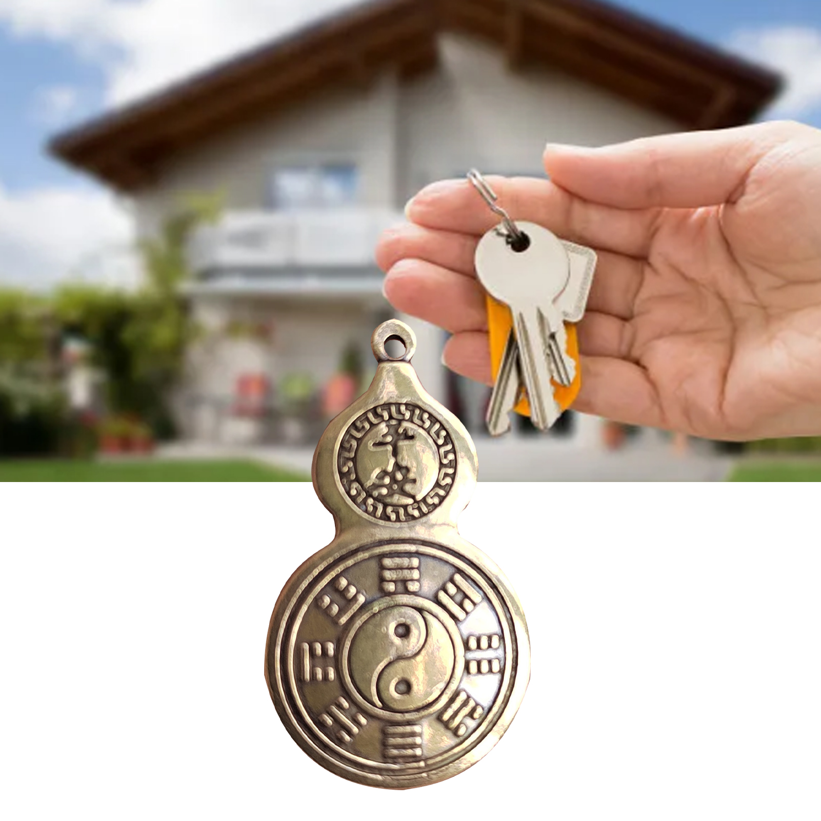 Small Gourd Keychain Pendant Feng Shui Ornament Multi Functional Good Luck Gourd - Picture 14 of 18