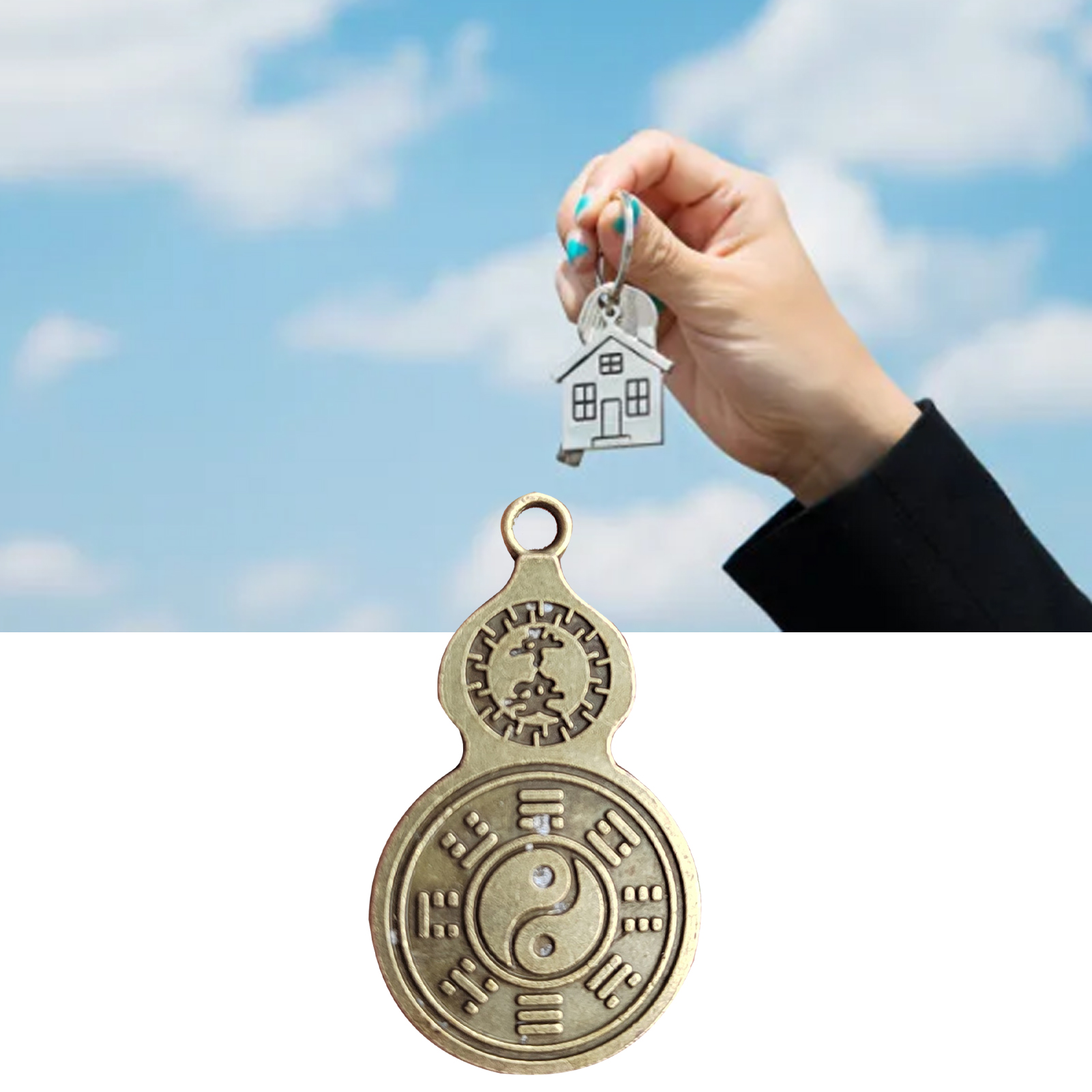 Small Gourd Keychain Pendant Feng Shui Ornament Multi Functional Good Luck Gourd - Picture 16 of 18