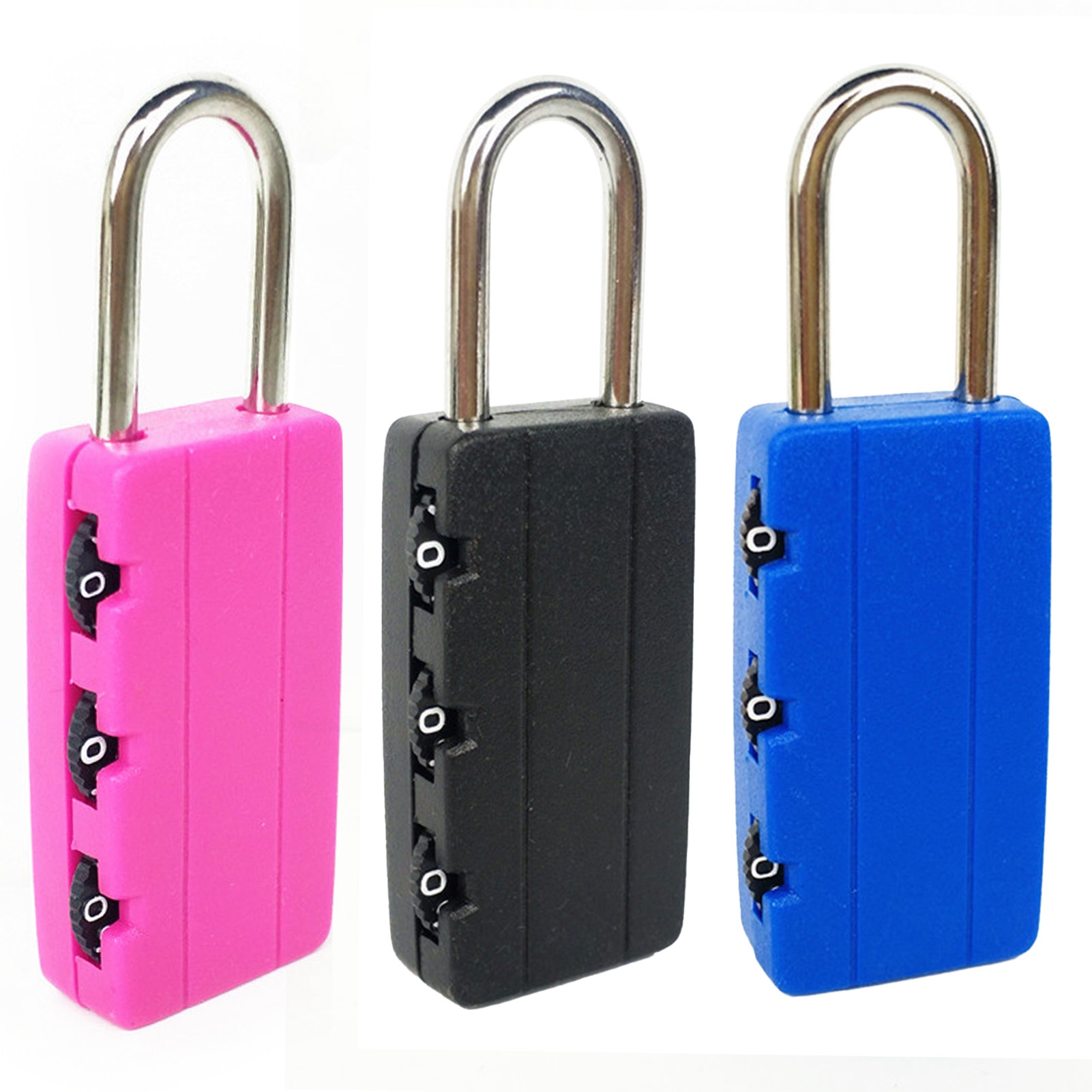 Mini 3 Digits Combination Padlock Travel Luggage Lock For Suitcase Student Ba CB - Bild 3 von 6