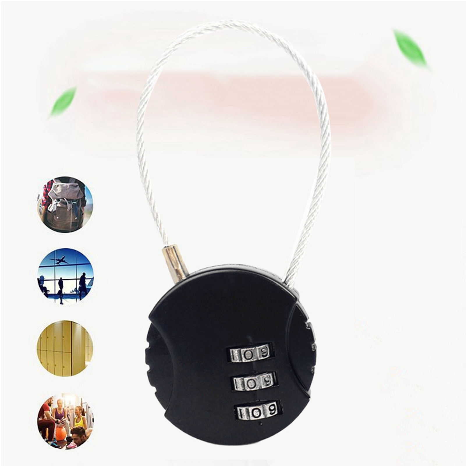 Combination Lock 3 Digit Padlock Anti Theft Code Lock Zinc Alloy For Travel L CB - Bild 16 von 20