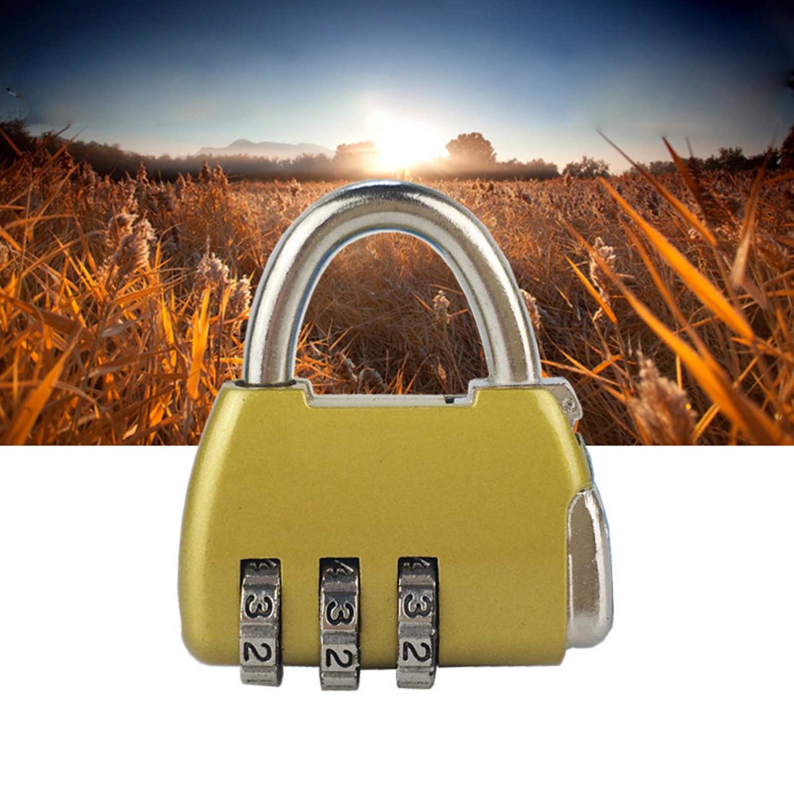 Padlock 3 Digit Combination Lock Security Heavy Duty Zinc Alloy Luggage Locks FY - Bild 13 von 29