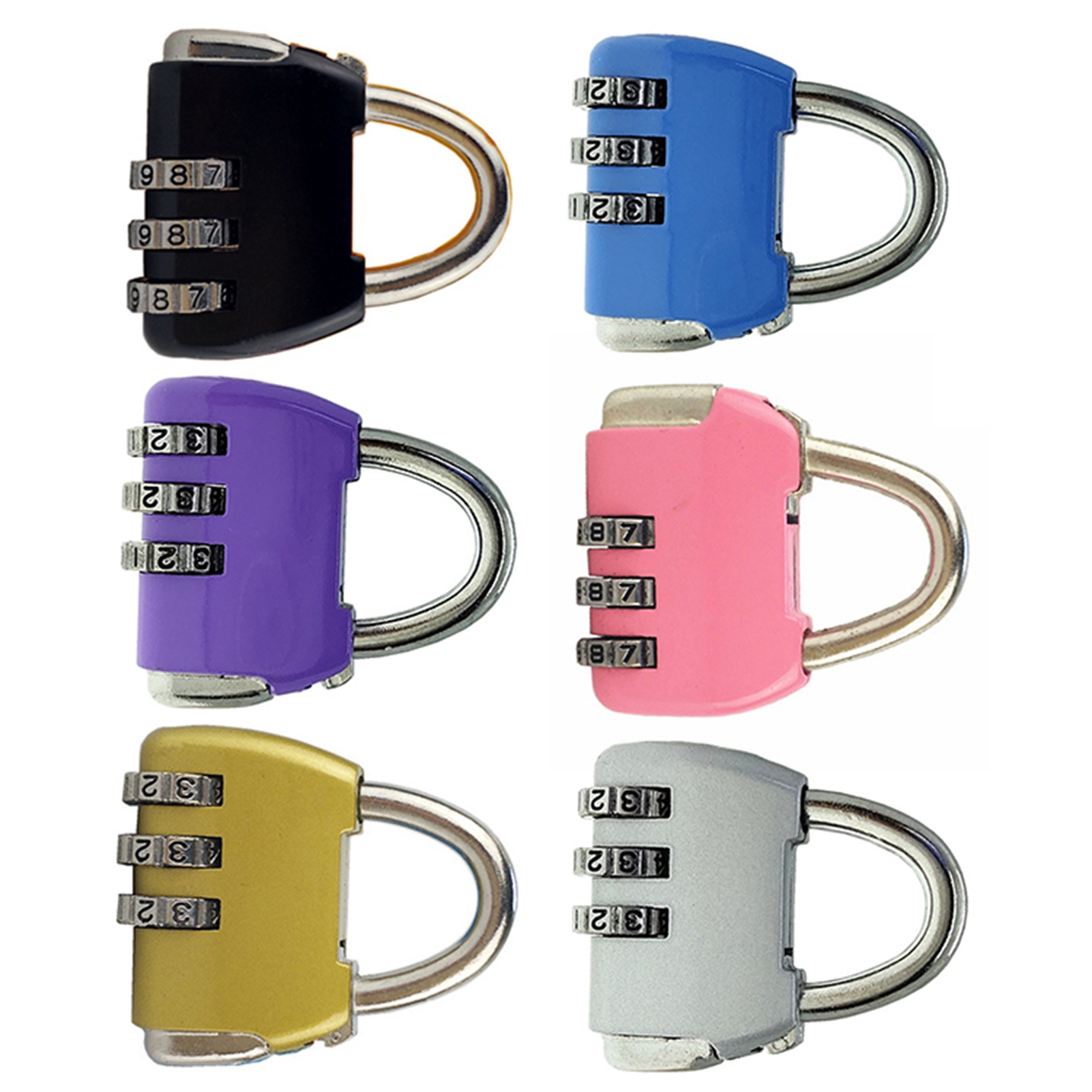 Padlock 3 Digit Combination Lock Security Heavy Duty Zinc Alloy Luggage Lock SAL - Bild 17 von 29