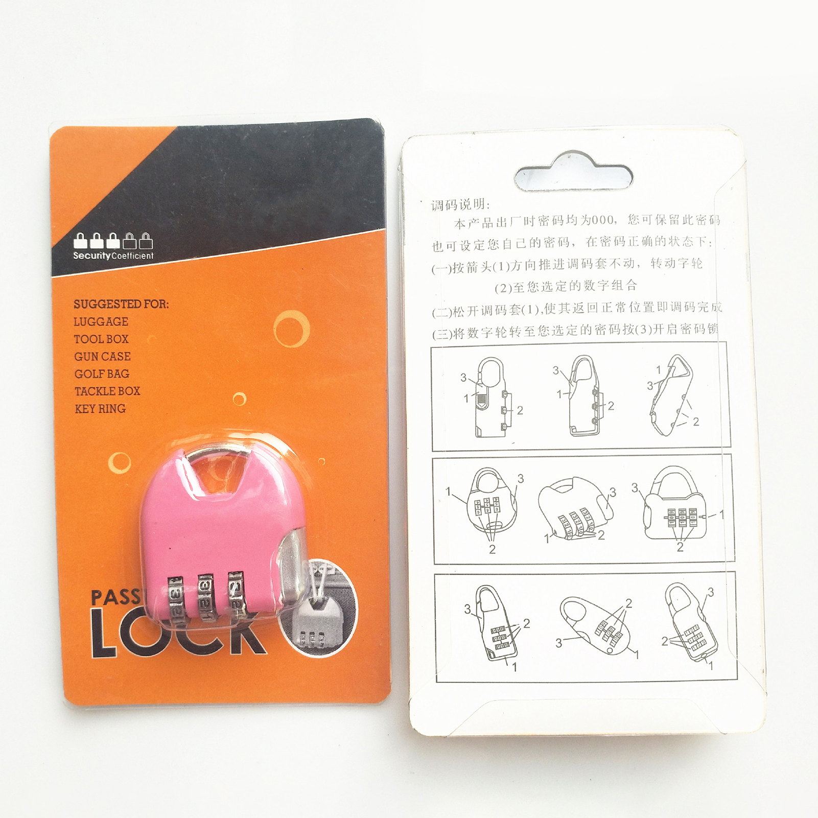 Luggage Lock DIY Setting Password Lightweight Zinc Alloy Material Combination CB - Bild 9 von 12